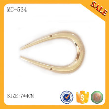 MC534 oro color ropa de metal coser accesorios al por mayor por Guangzhou fábrica